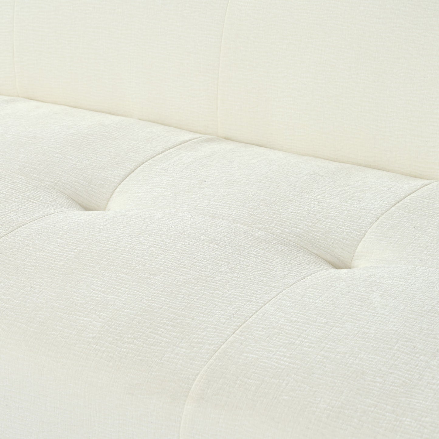 85.8' Wide Chenille Fabric 3-Seater Sofa with Tufted Style, Full