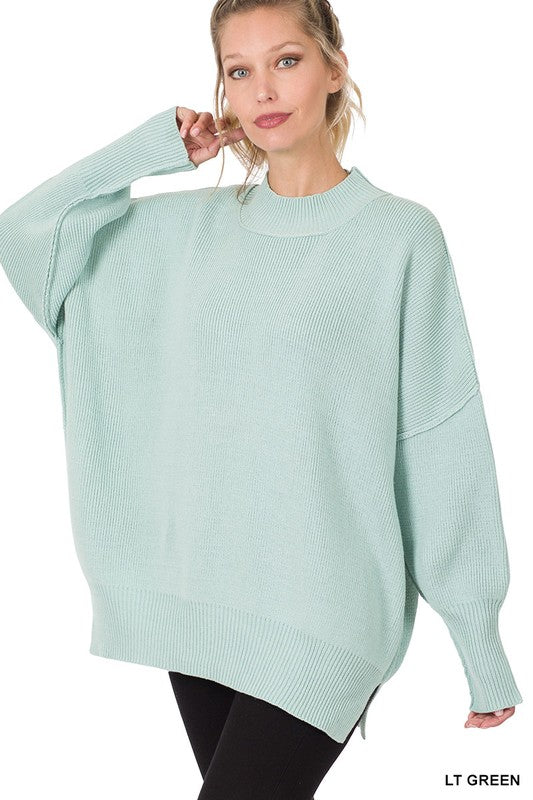 Side Slit Oversized Sweater