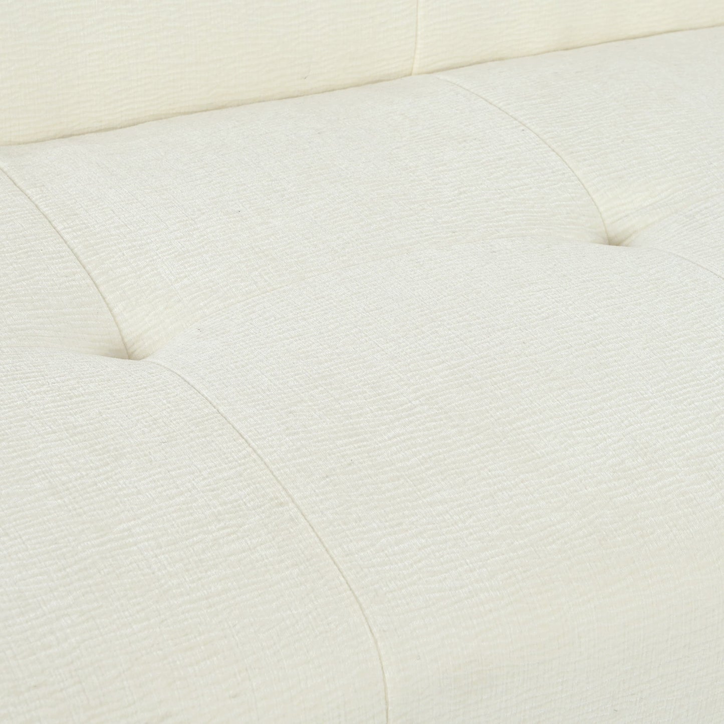 85.8' Wide Chenille Fabric 3-Seater Sofa with Tufted Style, Full