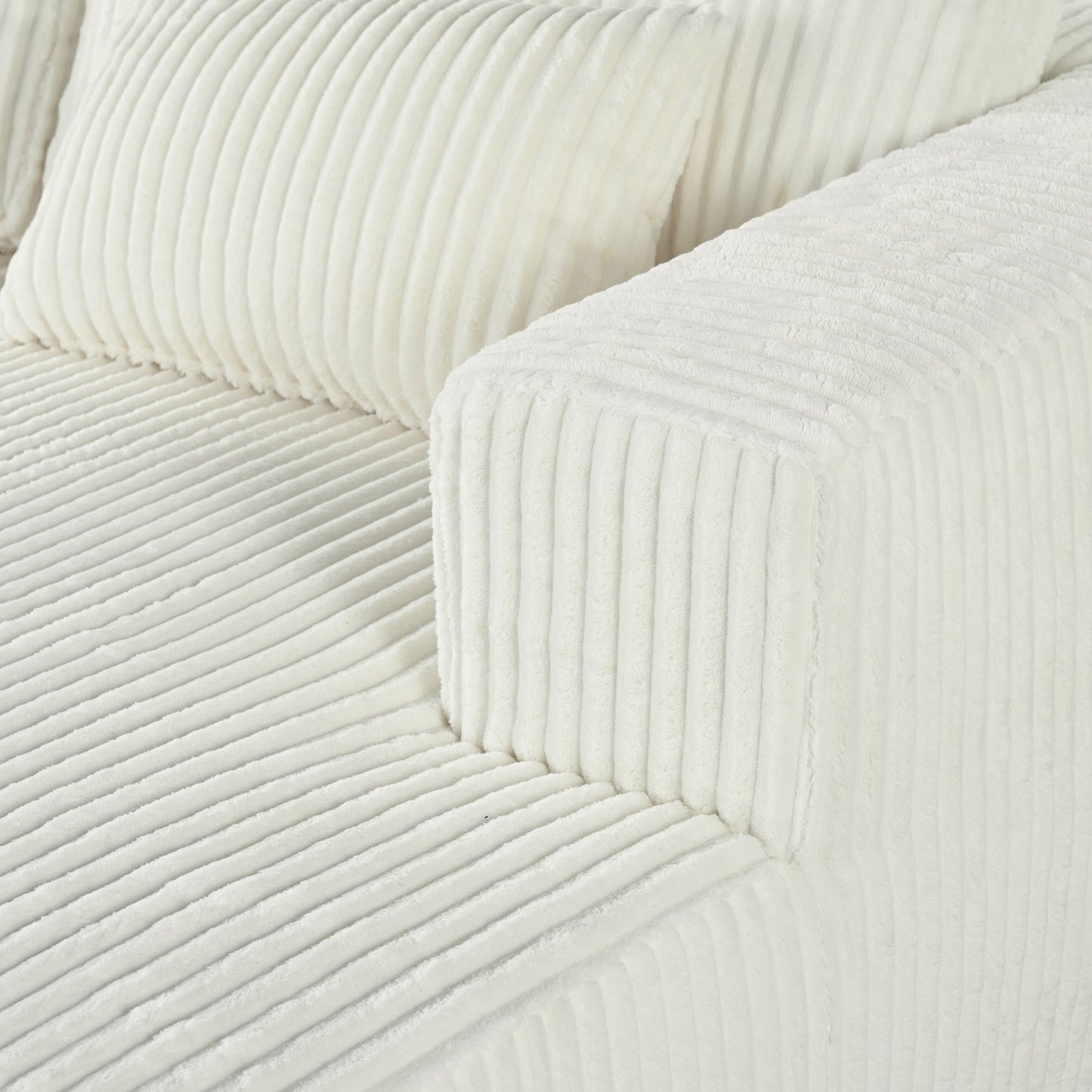 Corduroy Double Sofa Bed with 2 Pillows, Perfect for Living Rooms,