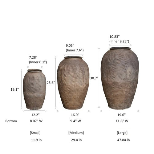 Large Floor-Standing Clay Pot