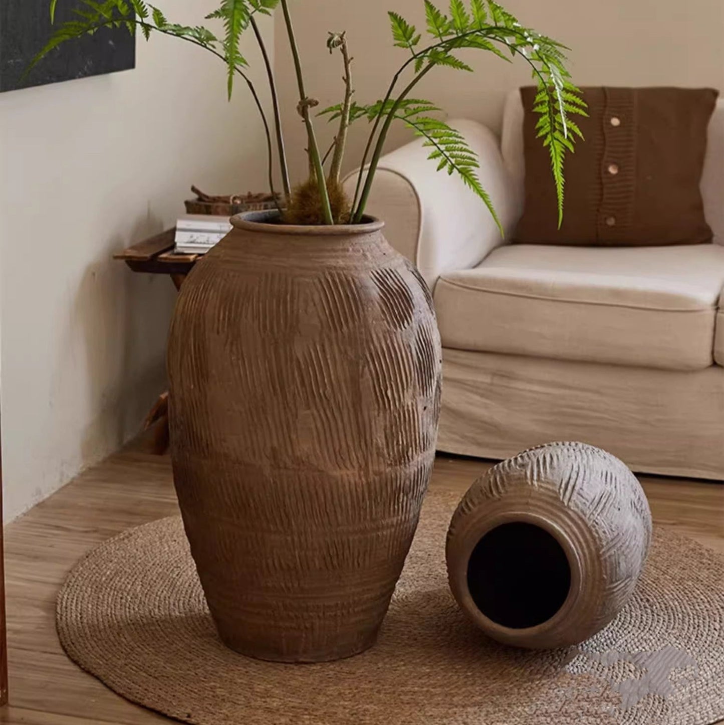 Large Floor-Standing Clay Pot