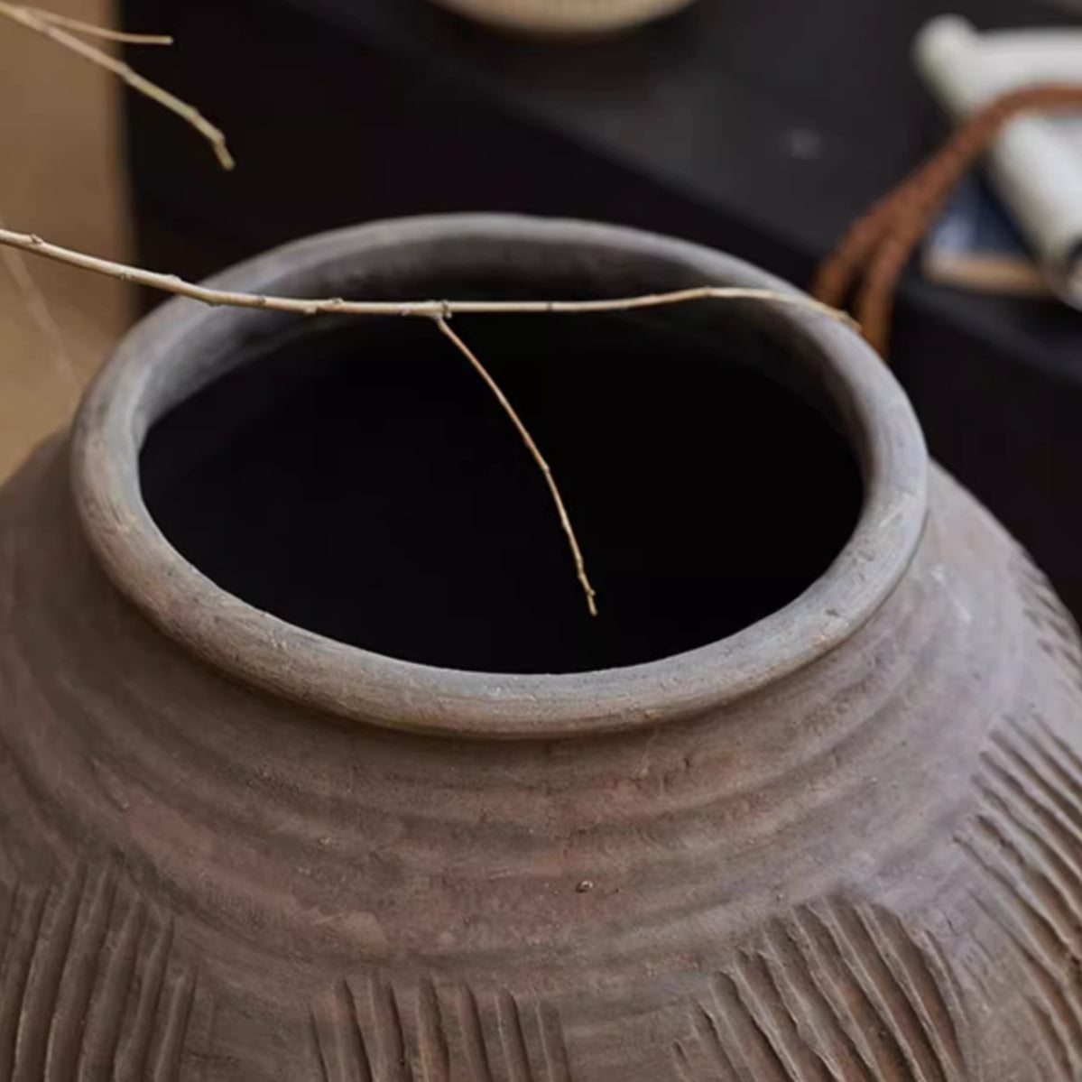 Large Floor-Standing Clay Pot