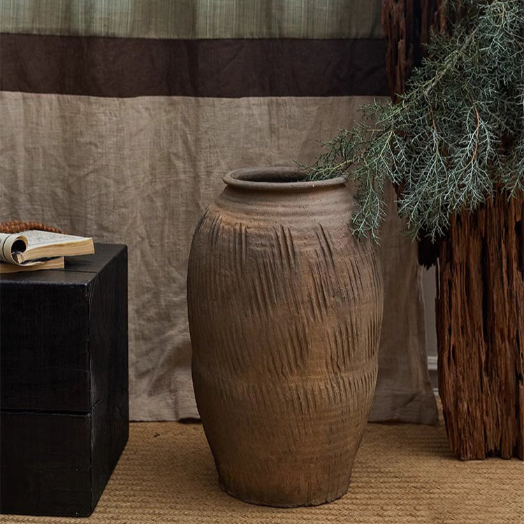 Large Floor-Standing Clay Pot