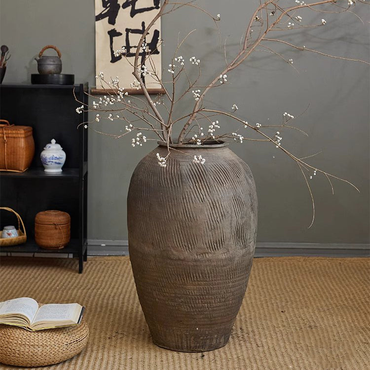 Large Floor-Standing Clay Pot