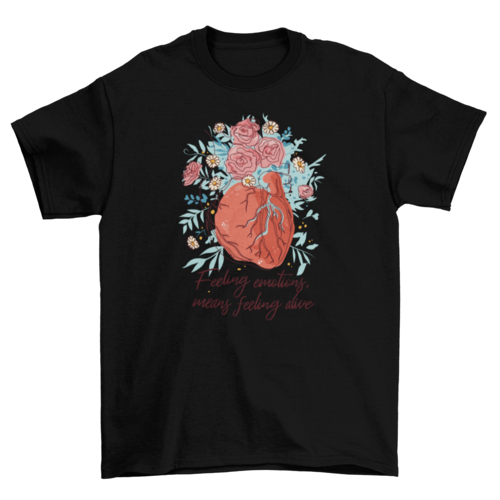 Mental health heart t-shirt