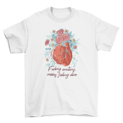 Mental health heart t-shirt
