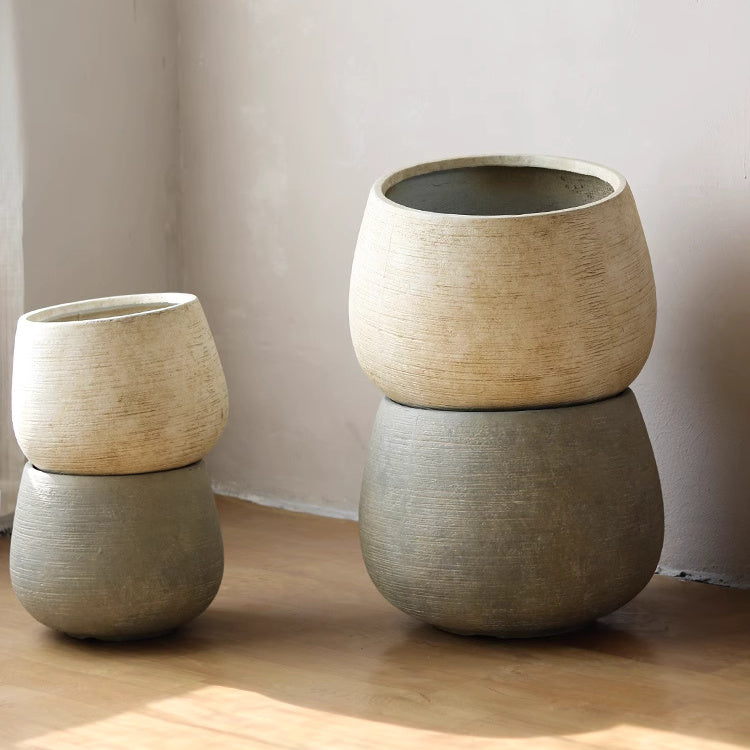 Rustic Globe Cement Planter