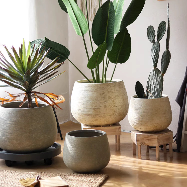 Rustic Globe Cement Planter
