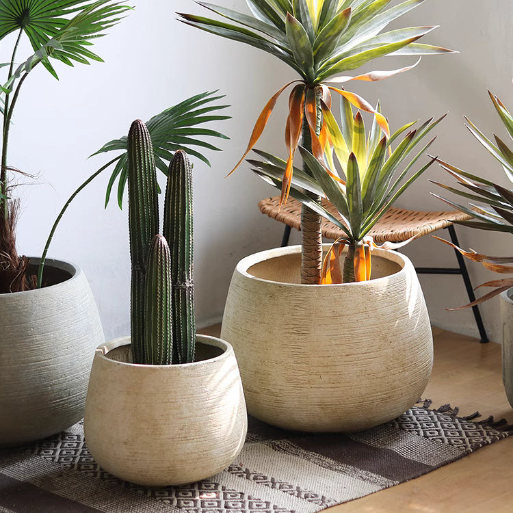 Rustic Globe Cement Planter