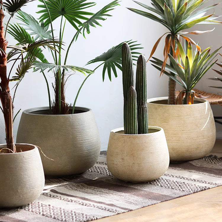 Rustic Globe Cement Planter