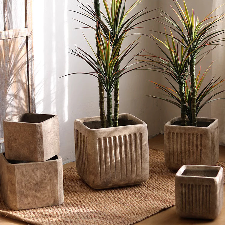 Nordic Vertical Stripe Flower Pot