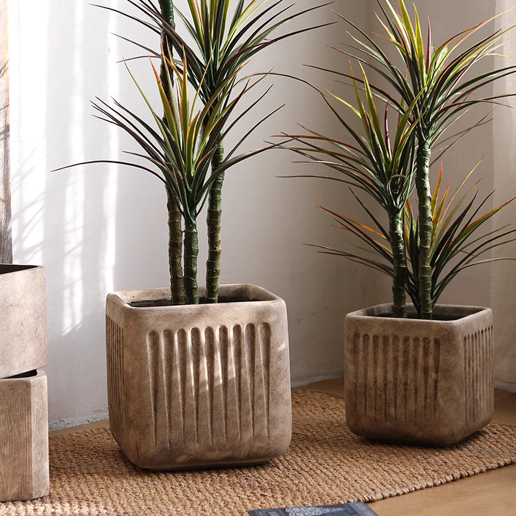 Nordic Vertical Stripe Flower Pot