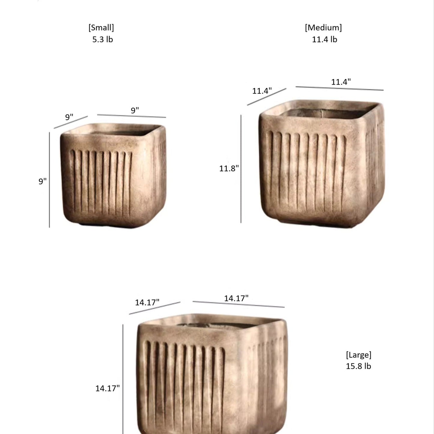 Nordic Vertical Stripe Flower Pot