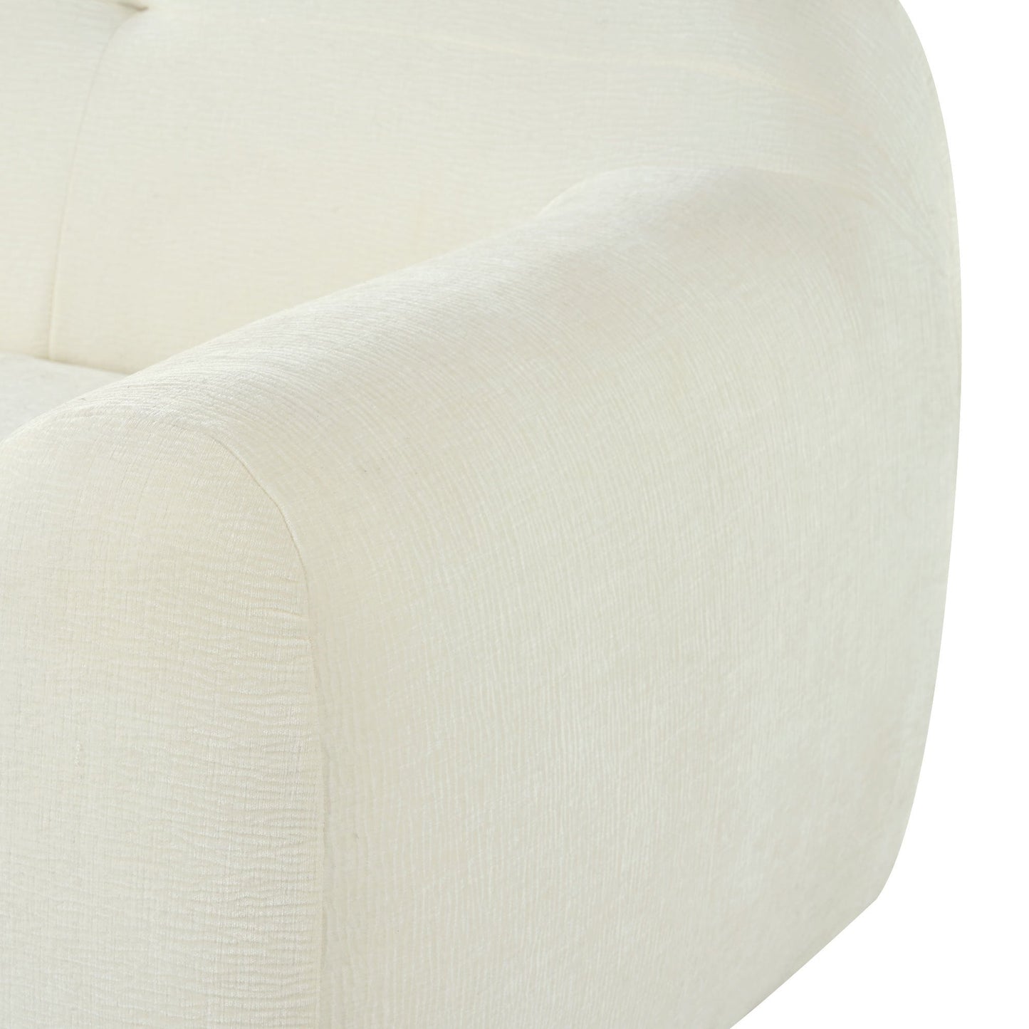 85.8' Wide Chenille Fabric 3-Seater Sofa with Tufted Style, Full