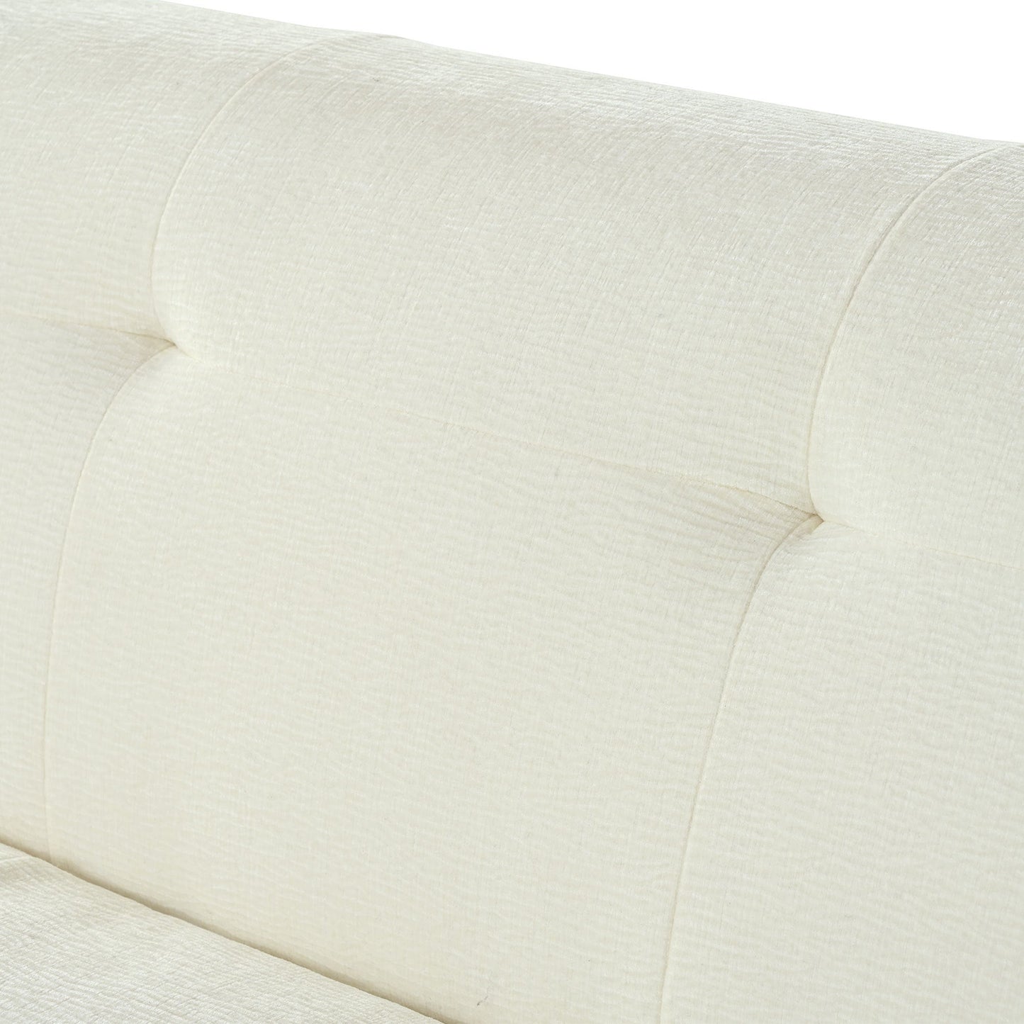 85.8' Wide Chenille Fabric 3-Seater Sofa with Tufted Style, Full