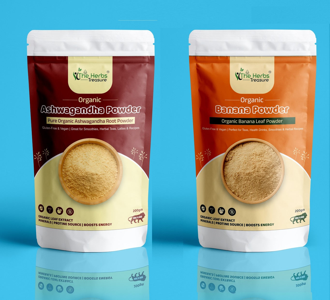 MIE Combo of Organic Ashwagandha Powder & Organic Banana Powder