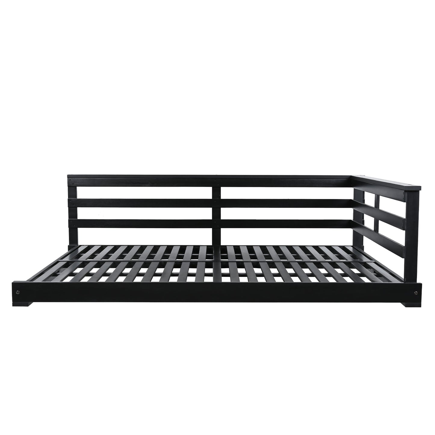 Acacia Wood Porch Swing Bed for Outdoor with Hemp Ropes - Full Size