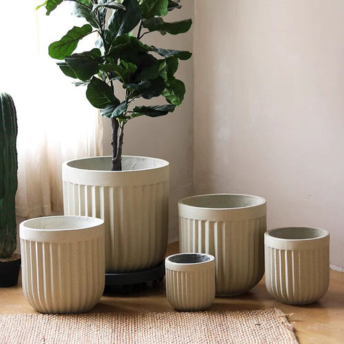 Nordic Vertical Stripe Flower Pot